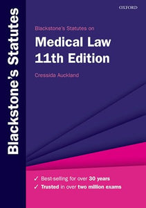 Blackstone's Statutes on Medical Law 