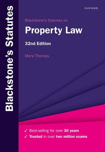 Blackstone's Statutes on Property Law 