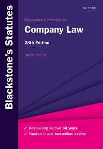 Blackstone's Statutes on Company Law 28e 