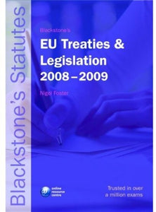 Blackstone's EU Treaties and Legislation 