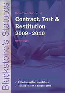 Blackstone's Statutes on Contract, Tort and Restitution 