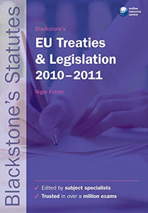 Blackstone's EU Treaties and Legislation 