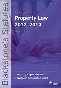 Blackstone's Statutes on Property Law 2013-2014 