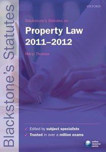 Blackstone's Statutes on Property Law 