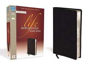 NIV, Life Application Study Bible, Second Edition, Personal Size, Bonded Leather, Black 