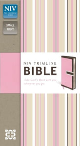 NIV, Trimline Bible, Imitation Leather, Brown/Pink, Red Letter Edition 