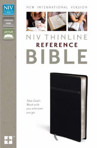 NIV, Thinline Reference Bible, Leathersoft, Black, Red Letter Edition 