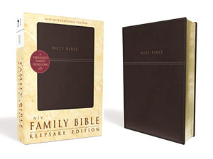 NIV, Family Bible (Keepsake Edition), Leathersoft, Burgundy, Red Letter 