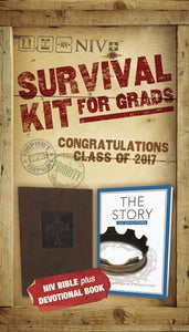 NIV, 2017 Survival Kit for Grads, Boys' Edition, Brown, Red Letter Edition 