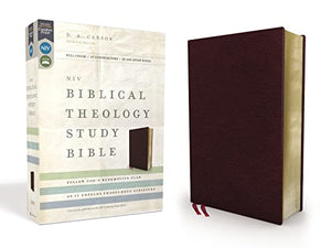 NIV, Biblical Theology Study Bible (Trace the Themes of Scripture), Bonded Leather, Burgundy, Comfort Print 