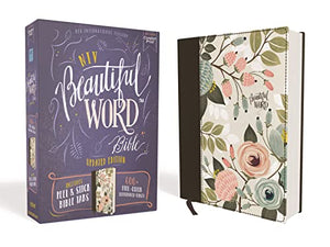 NIV, Beautiful Word Bible, Updated Edition, Peel/Stick Bible Tabs, Cloth over Board, Floral, Red Letter, Comfort Print 