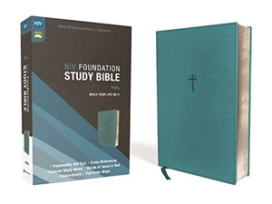 NIV, Foundation Study Bible, Leathersoft, Teal, Red Letter 