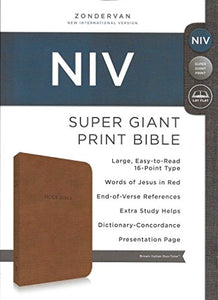 NIV Super Giant Print Bible, Italian Duo Tone Brown 