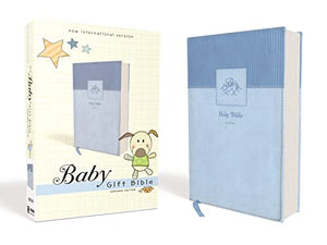 NIV, Baby Gift Bible, Holy Bible, Leathersoft, Blue, Red Letter, Comfort Print 