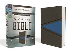 NIV, Boys' Bible, Leathersoft, Gray/Blue, Comfort Print 