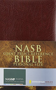 NASB, Reference Bible, Giant Print, Personal Size, Leather-Look, Burgundy, Red Letter Edition 