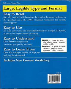 Random House Webster's Large Print Thesaurus 