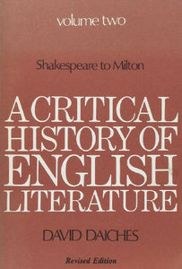 A Critical History of English Literature 