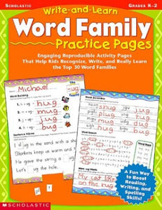 Write-And-Learn Word Family Practice Pages 