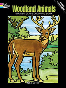 Woodland Animals Stained Glass Coloring Book 