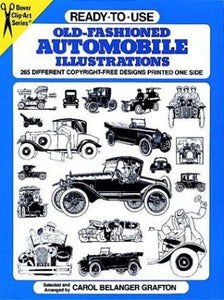 Ready-to-Use Old-Fashioned Automobile Illustrations 