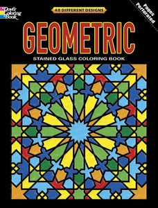 Geometric Stained Glass Coloring Book 