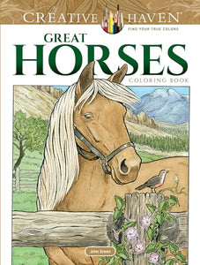 Creative Haven Great Horses Coloring Book 