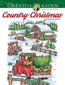 Creative Haven Country Christmas Coloring Book 