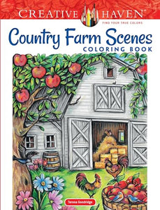 Creative Haven Country Farm Scenes Coloring Book 