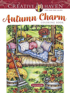 Creative Haven Autumn Charm Coloring Book 