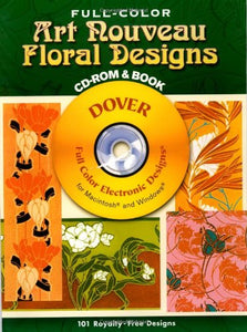 Full-Color Art Nouv Floral Designs 