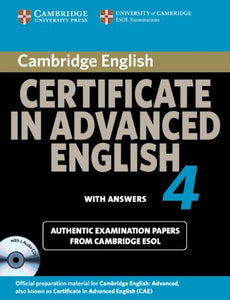 Cambridge Certificate in Advanced English 4 for Updated Exam Self-study Pack (Student's Book with answers and Audio CDs (2)) 
