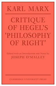 Critique of Hegel's 'Philosophy Of Right' 