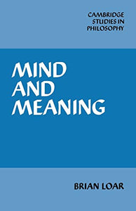 Mind and Meaning 