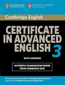 Cambridge Certificate in Advanced English 3 for Updated Exam Student's Book with answers 