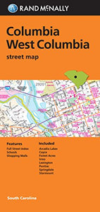 Folded Map Columbia West Columbia Streets, SC 