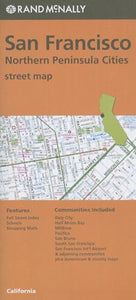 Folded Map San Fran & No Penin Streets, CA 