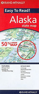 Rand McNally Easy to Read! Alaska State Map 