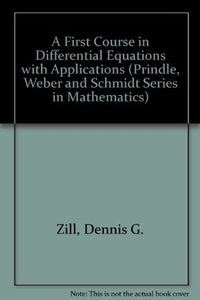 A First Course in Differential Equations with Applications 