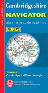 Philip's Navigator Road Map Cambridgeshire 