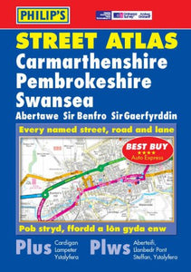 Philip's Street Atlas Carmarthenshire, Pembrokeshire and Swansea 