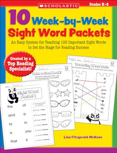 10 Week-By-Week Sight Word Packets 