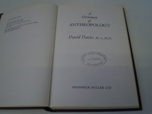 Dictionary of Anthropology 