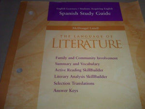 McDougal Littell Language of Literature: English Learners/SAE: Spanish Study Guide Grade 6 (Spanish Edition) 