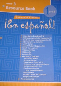 En Español, Unit 3, Level 1: Resource Book (Mcdougal Littell ¡en Español!) 