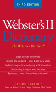 Webster's II Dictionary, Third Edition, Office Edition 