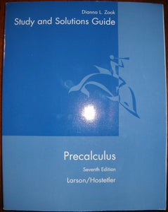 Student Solutions Guide for Larson/Hostetler, Precalculus, 7th 