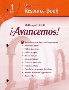 Avancemos! Unit Resource Book 6, Level 1 