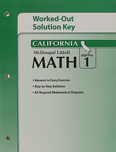 McDougal Littell Math Algebra 1: California, Worked-out Solution Key 