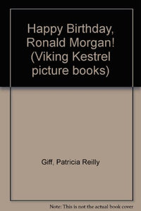Happy Birthday, Ronald Morgan! 